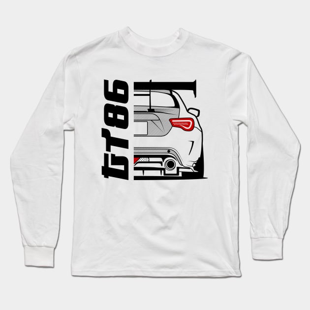 GT86 Rear Tuned Long Sleeve T-Shirt by GoldenTuners